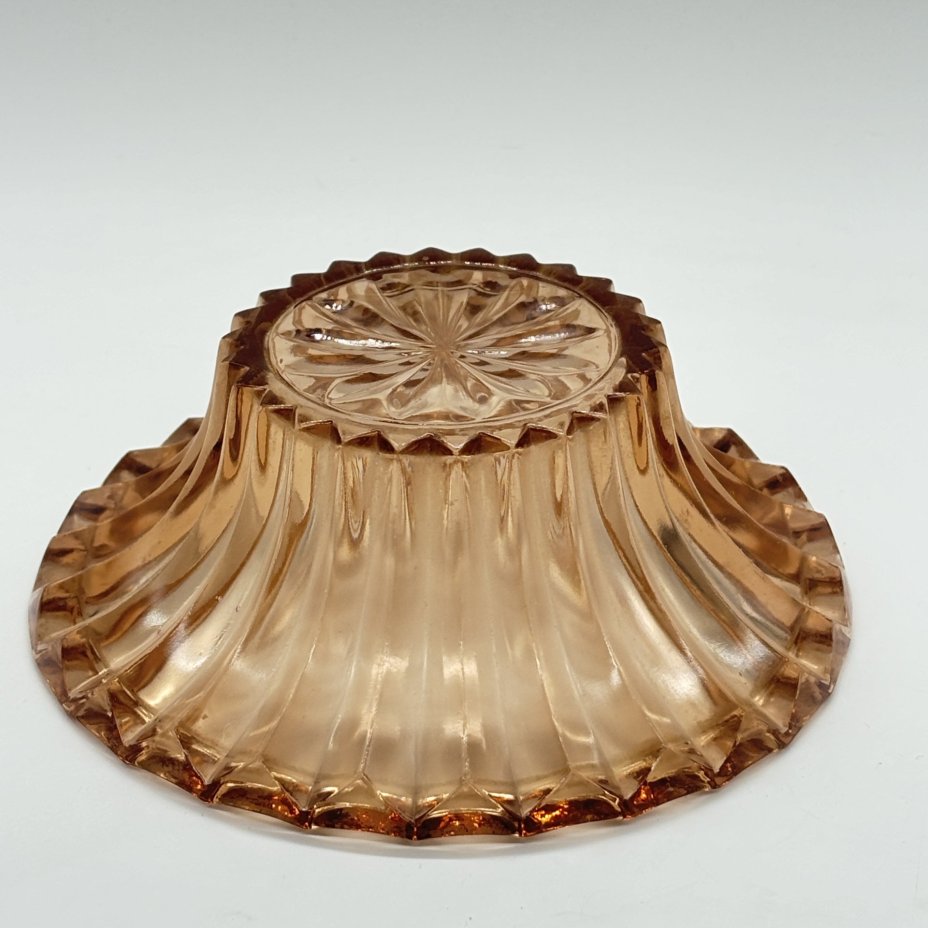 Вазочка для подачи варенья с рельефным декором, цветное стекло