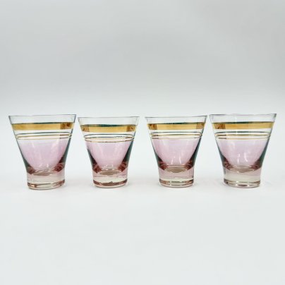 Набор из 4-х стопок, стекло, золочение, СССР, 1970-1990 гг.