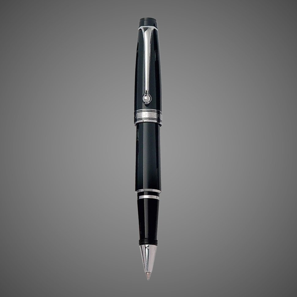 Ручка-роллер Aurora Optima Mini Black CT, в подарочной коробке, Лаки и смолы: смола, хром