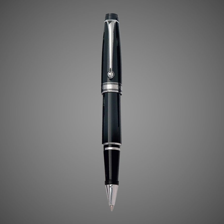 Ручка-роллер Aurora Optima Mini Black CT, в подарочной коробке, Лаки и смолы: смола, хром