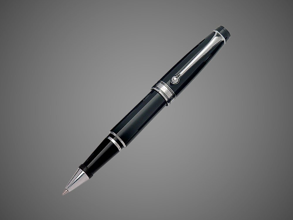 Ручка-роллер Aurora Optima Mini Black CT, в подарочной коробке, Лаки и смолы: смола, хром