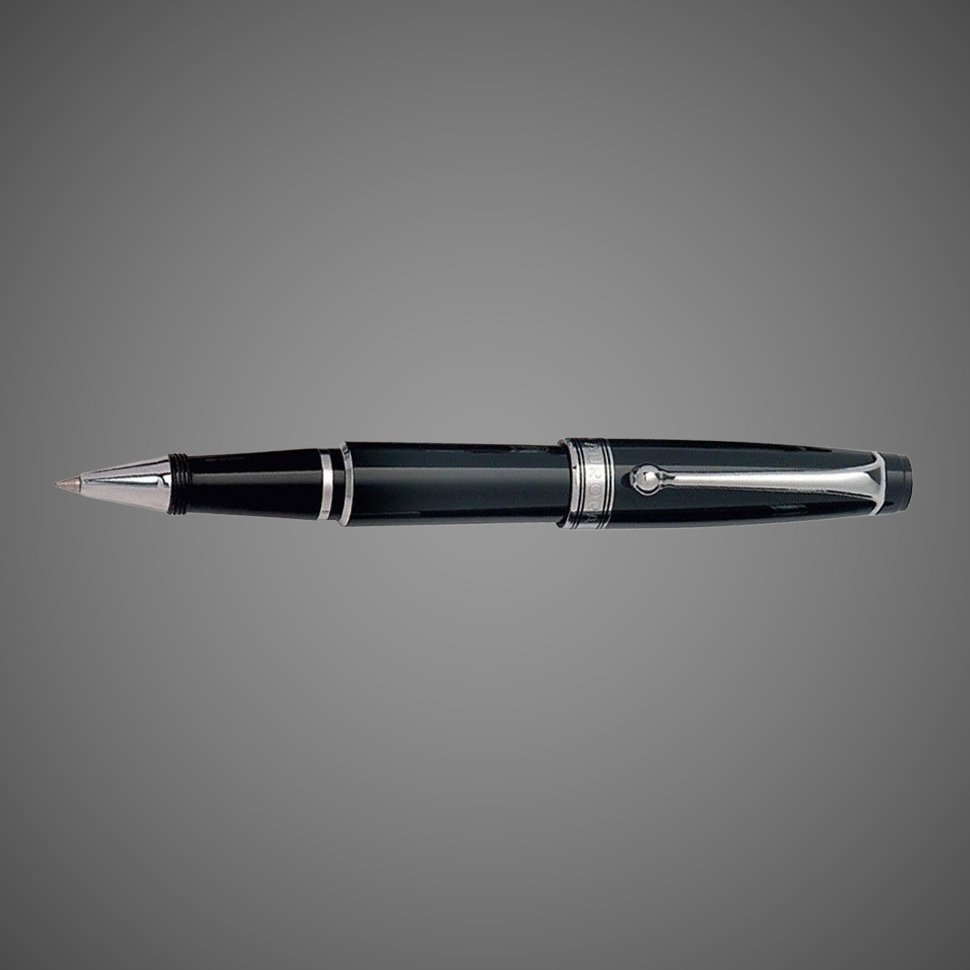 Ручка-роллер Aurora Optima Mini Black CT, в подарочной коробке, Лаки и смолы: смола, хром