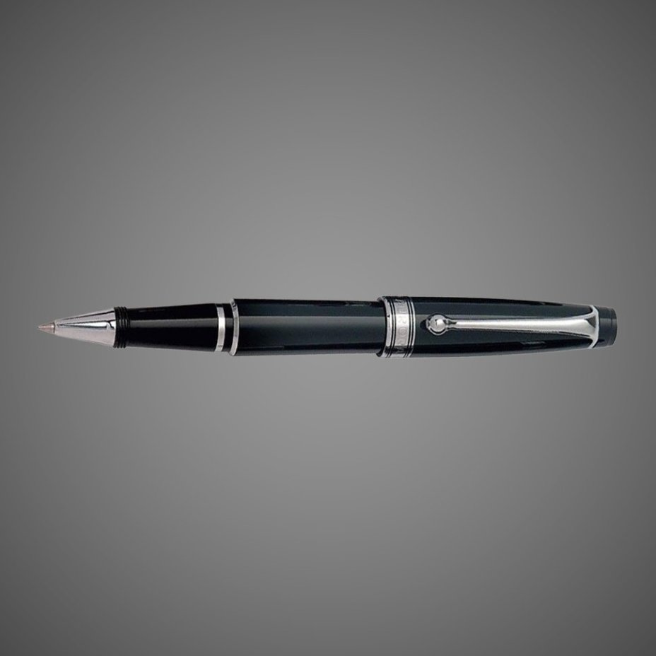 Ручка-роллер Aurora Optima Mini Black CT, в подарочной коробке, Лаки и смолы: смола, хром