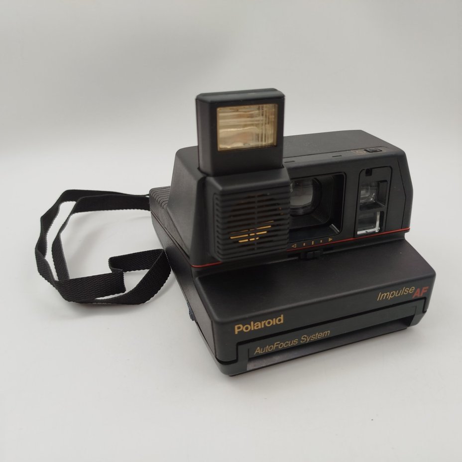 Фотоаппарат мгновенной печати "Polaroid Impulse portrait" в сумке-чехле, пластик, ткань, металл, Polaroid, Великобритания, 1988-1994 гг.