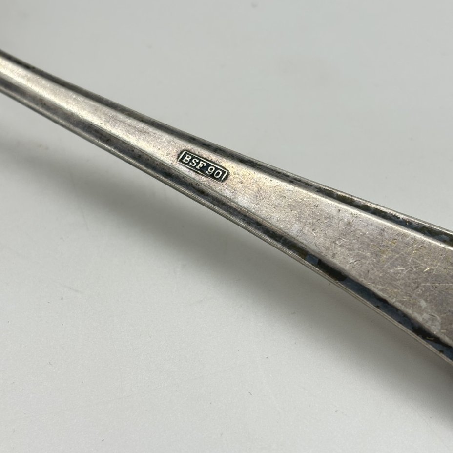 Ложка для соуса с рельефным декором, металл, Platura, Германия, 1920-1950 гг., Platura