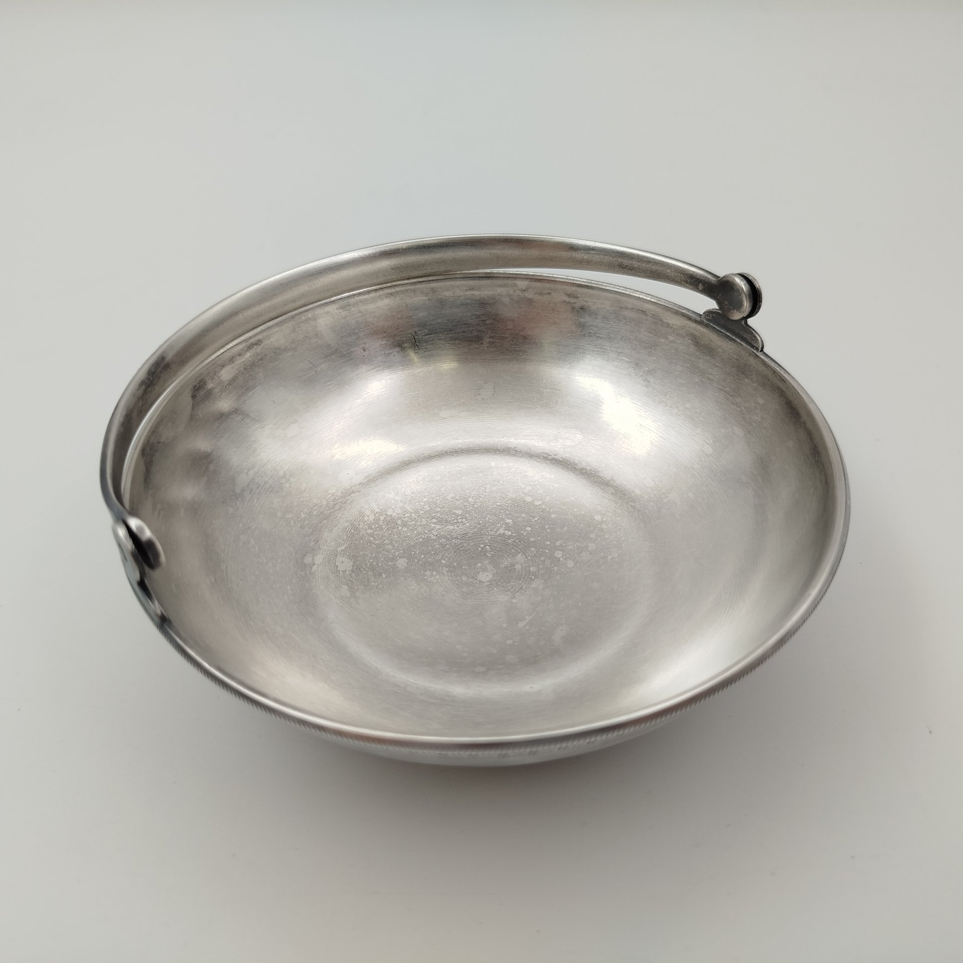 Орешница (конфетница) с ручкой, мельхиор (медь-никель), СССР, 1970-1990 гг.
