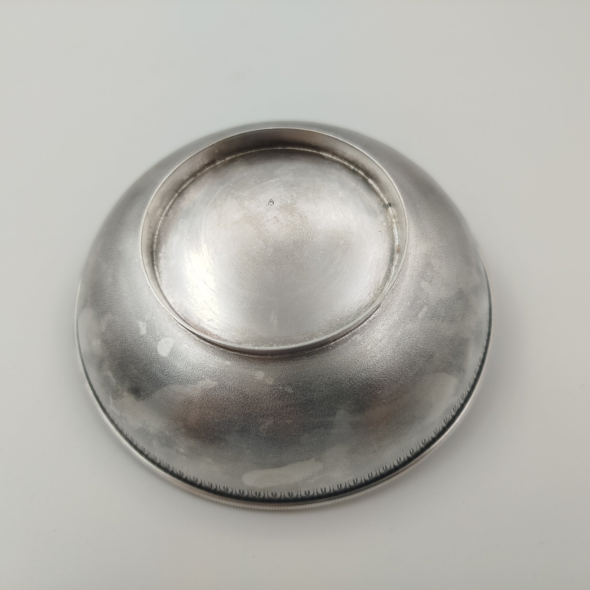 Орешница (конфетница) с ручкой, мельхиор (медь-никель), СССР, 1970-1990 гг.