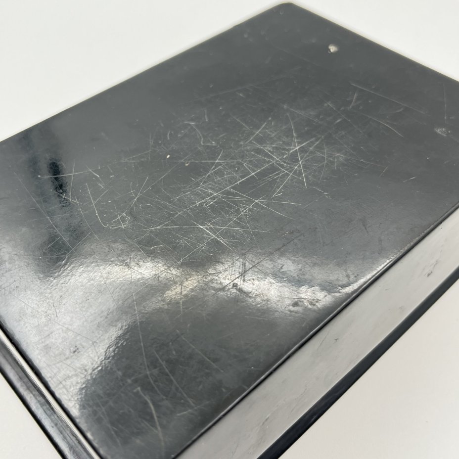 Шкатулка лаковая "Утро в сосновом лесу", художник А.Морозова, папье-маше, роспись, лак, письмо "по-сквозному", Федоскинская фабрика миниатюрной живописи (Федоскино), СССР, 1978 г.