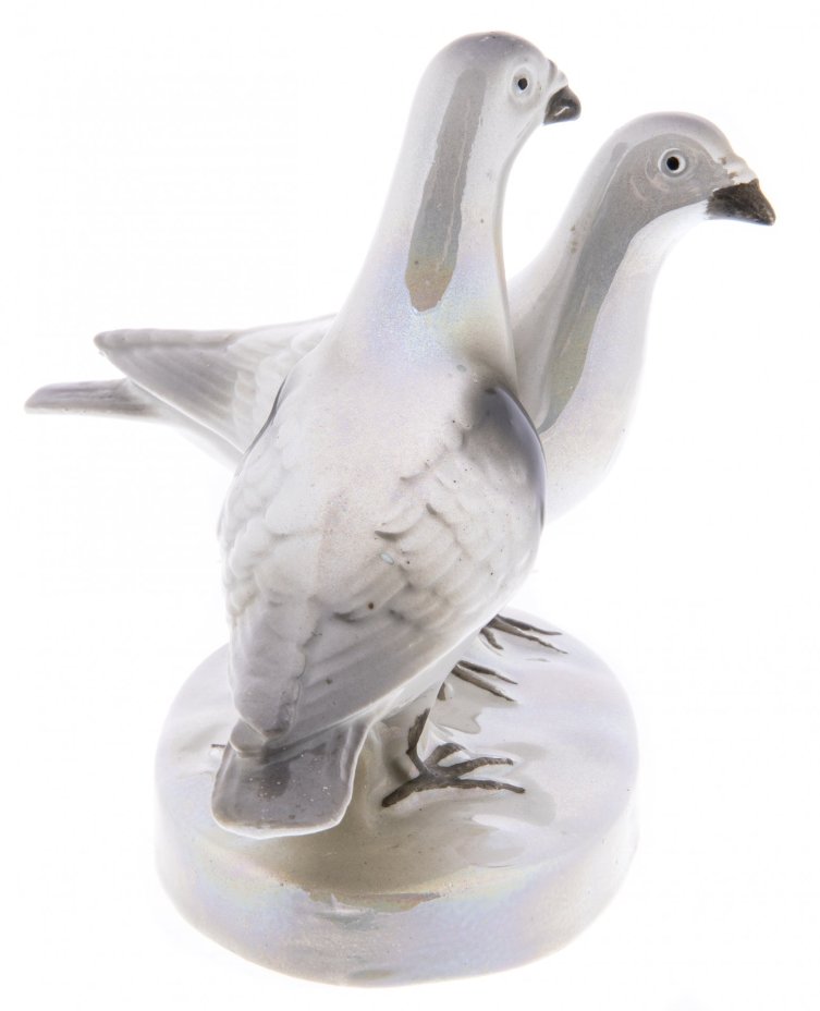 Статуэтка "Голуби", фарфор, роспись, люстр, ГДР, 1950-1960 гг.