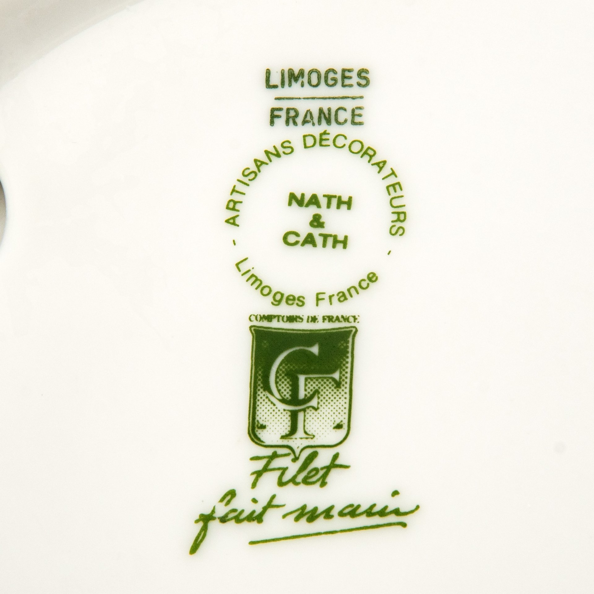 Блюдо сервировочное в виде утки, фирма Nach&Cach Limoges France, фарфор, деколь, золочение, Франция, 1970-1990 гг.