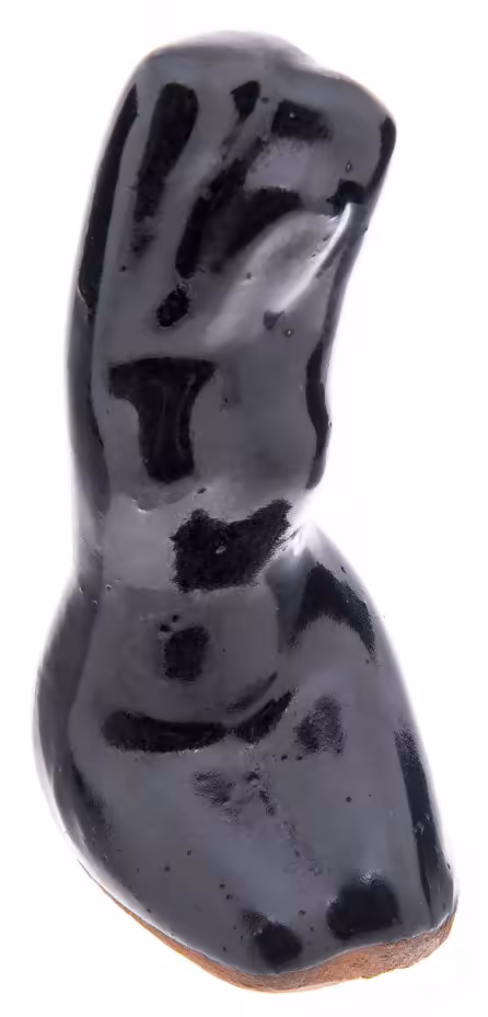Статуэтка "Сидящая", керамика, глазурь, СССР, 1970-1990 гг.