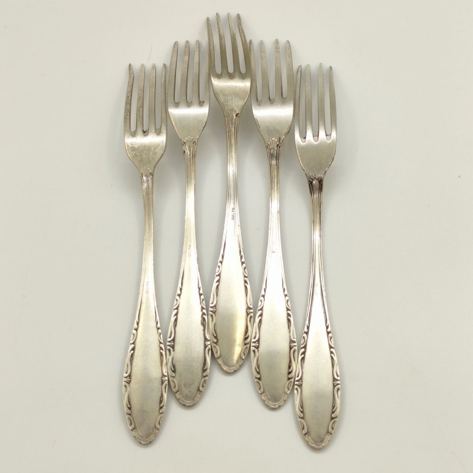Набор из 5-ти десертных вилок лаконичной формы