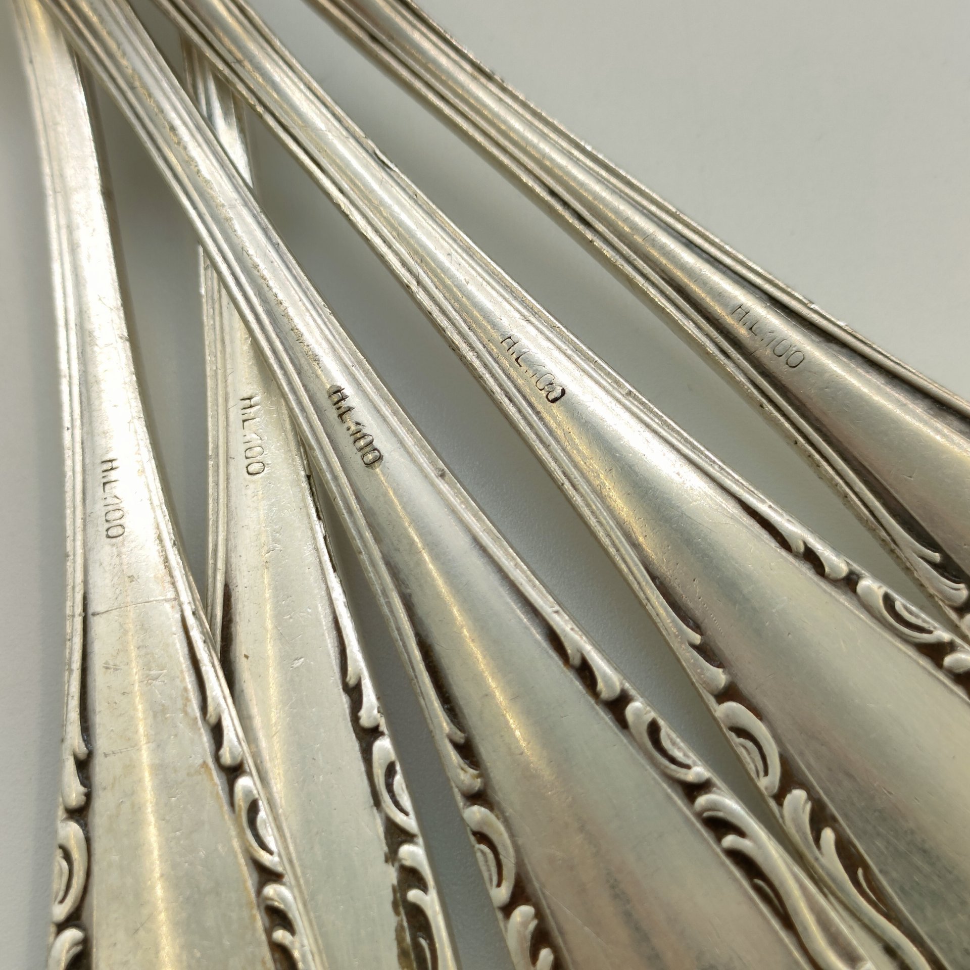 Набор из 5-ти десертных вилок лаконичной формы, сталь, Германия, 1920-1960 гг.