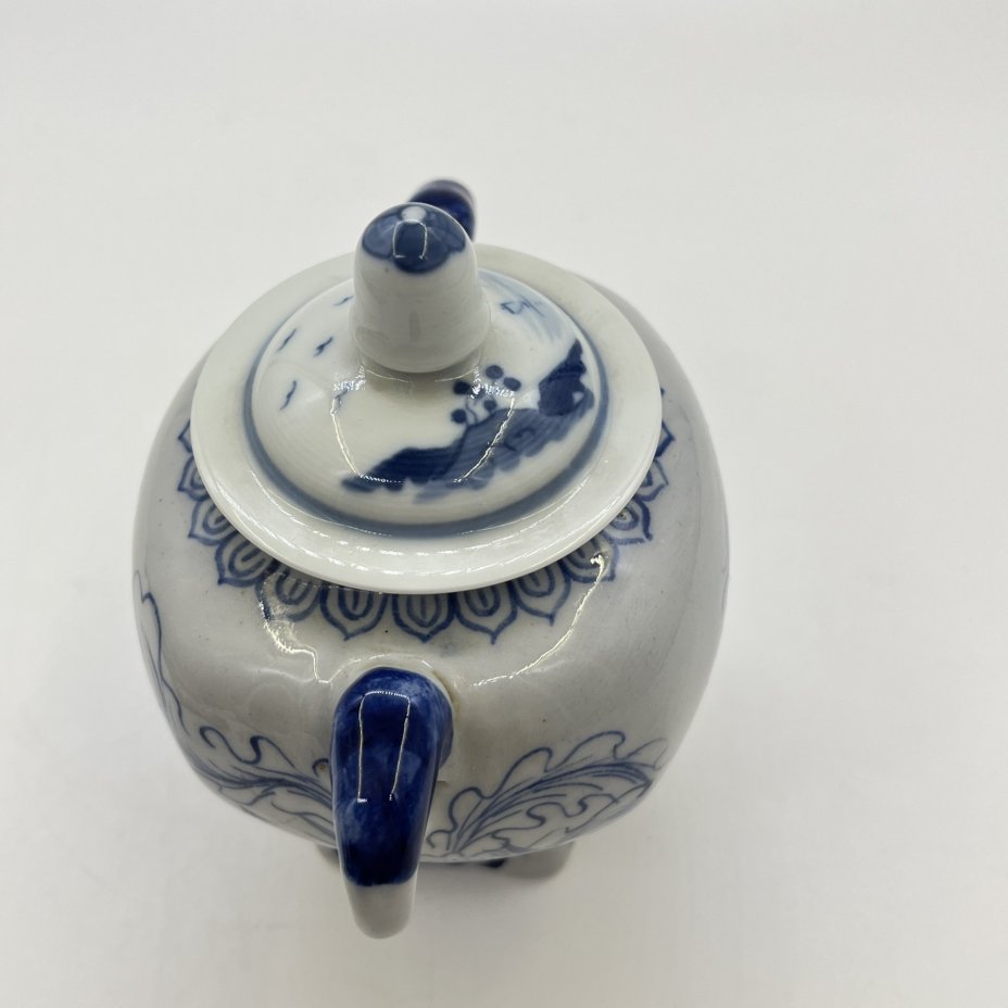 Чайница с изображением дракона (крышка в подборе!), фарфор, роспись, Китай, 1960-1980 гг.