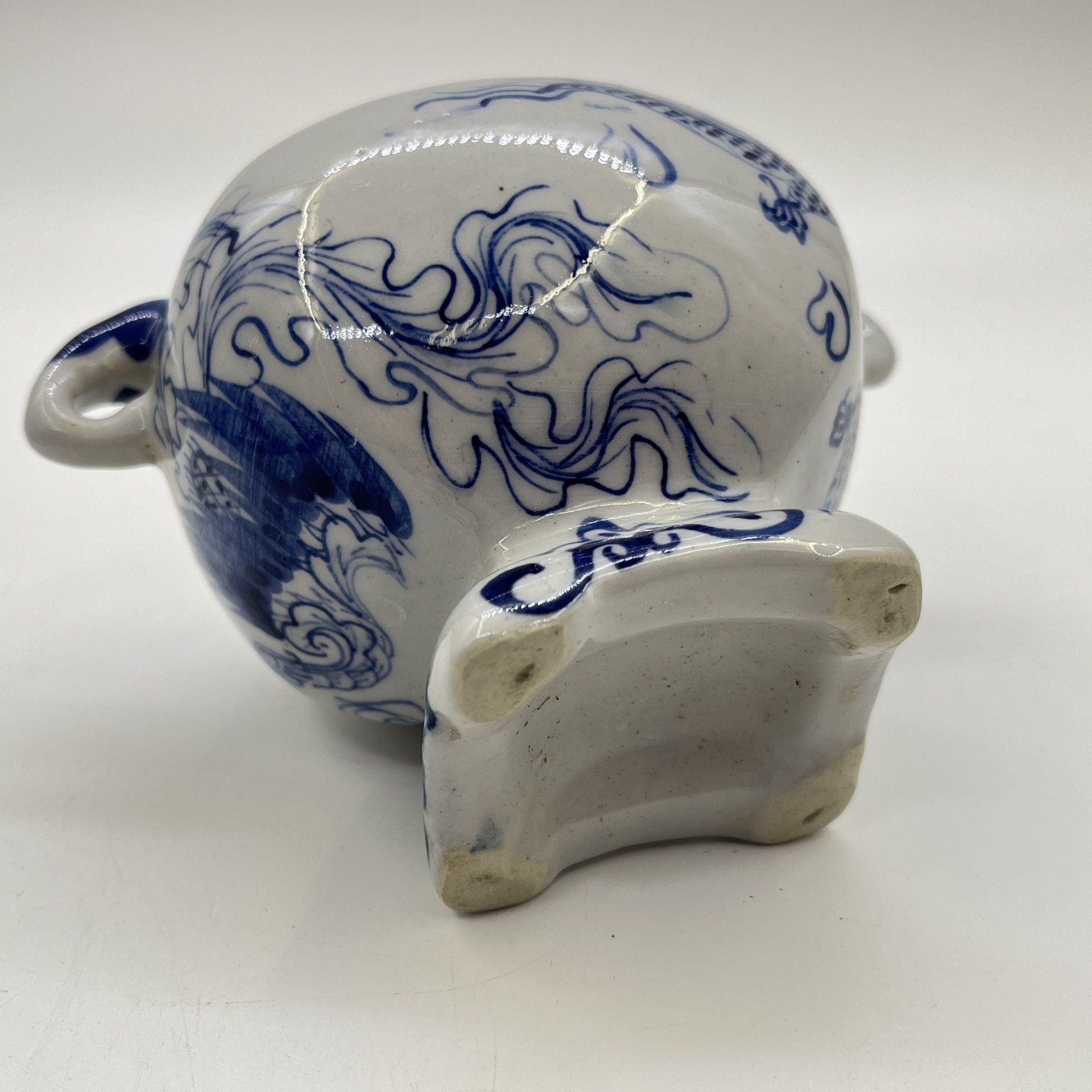 Чайница с изображением дракона (крышка в подборе!), фарфор, роспись, Китай, 1960-1980 гг.