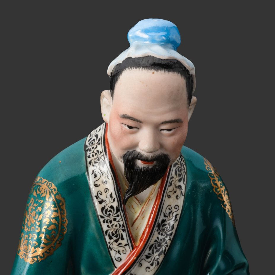 Статуэтка "Поэт Линь Бу", фарфор, роспись, золочение, Фарфор Цзиндэчжэнь, Китай, 1940-1960 гг.