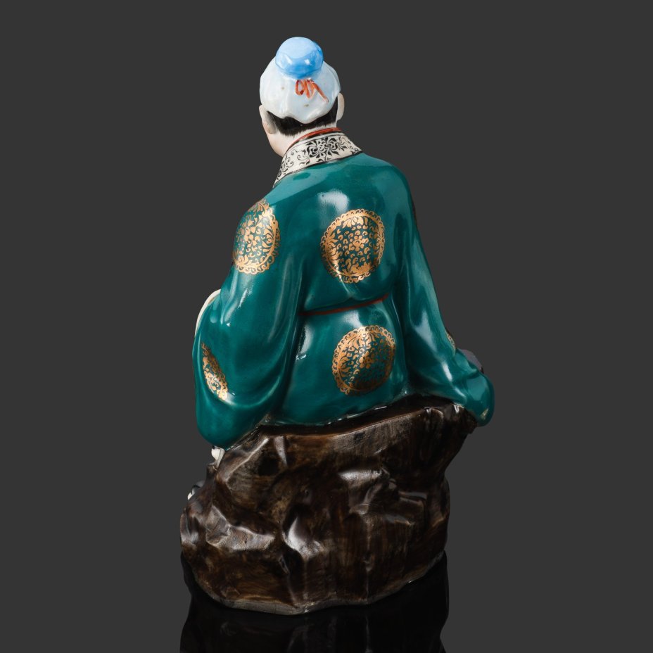 Статуэтка "Поэт Линь Бу", фарфор, роспись, золочение, Фарфор Цзиндэчжэнь, Китай, 1940-1960 гг.