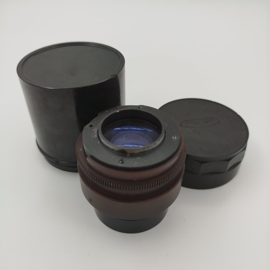 Объектив Telor 1:2 85мм в футляре, металл, стекло, пластик, Германия, 1970-1980 гг.