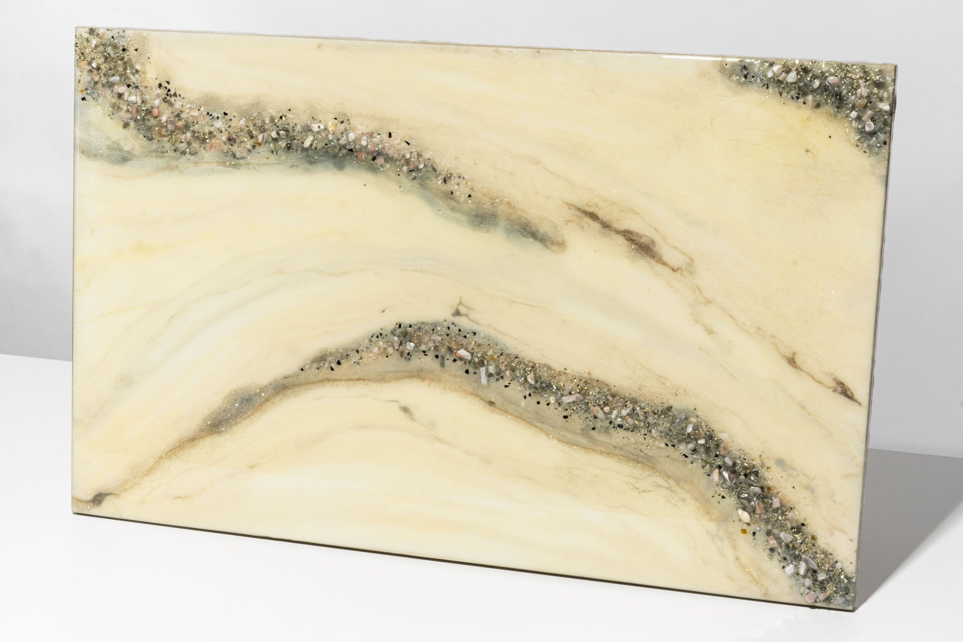Панно настенное в нежных тонах,  авторская ручная работа в технике Resin Art