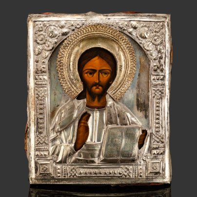 Икона "Господь Вседержитель" в окладе