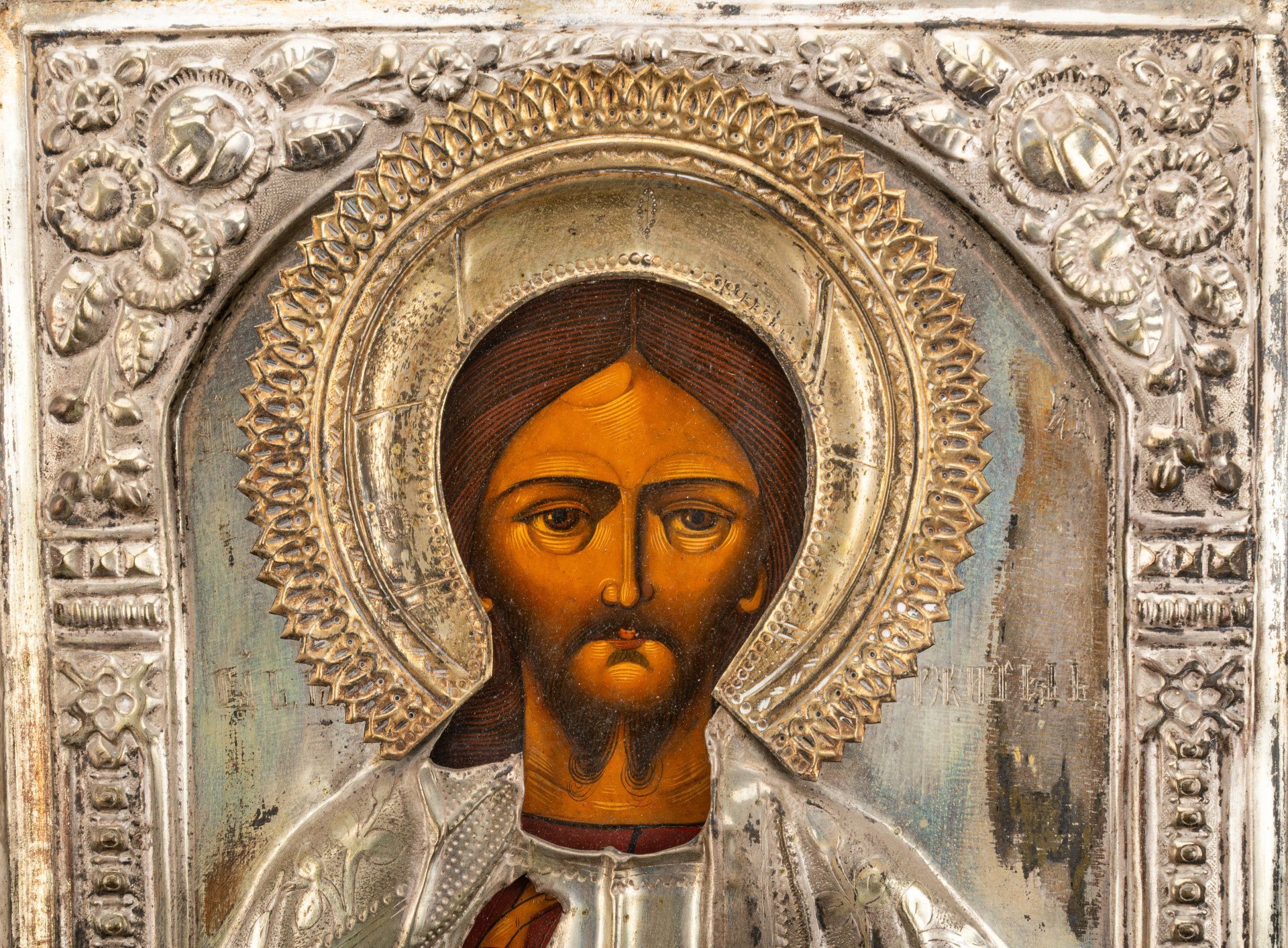 Икона "Господь Вседержитель" в окладе