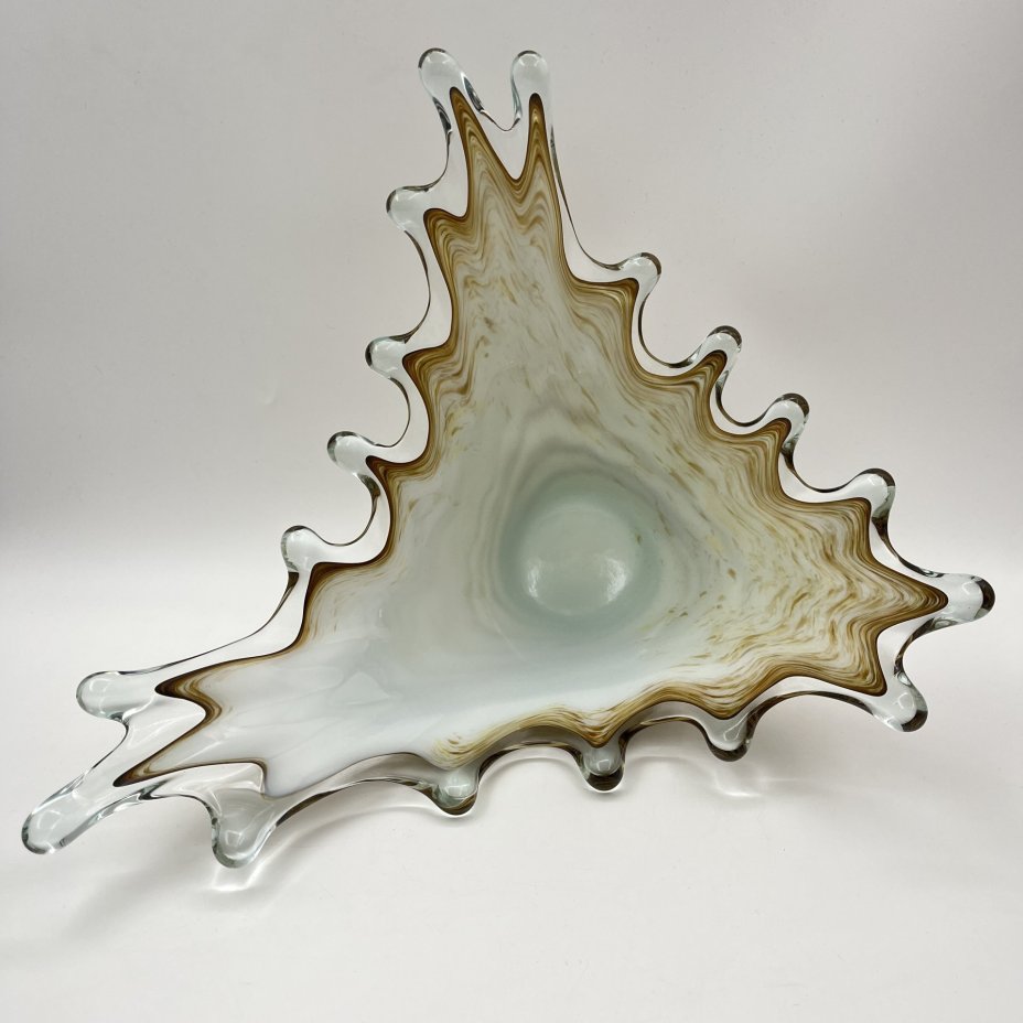 Ваза "Медуза" бежевого оттенка,  Керченский стекольный завод (предположительно)