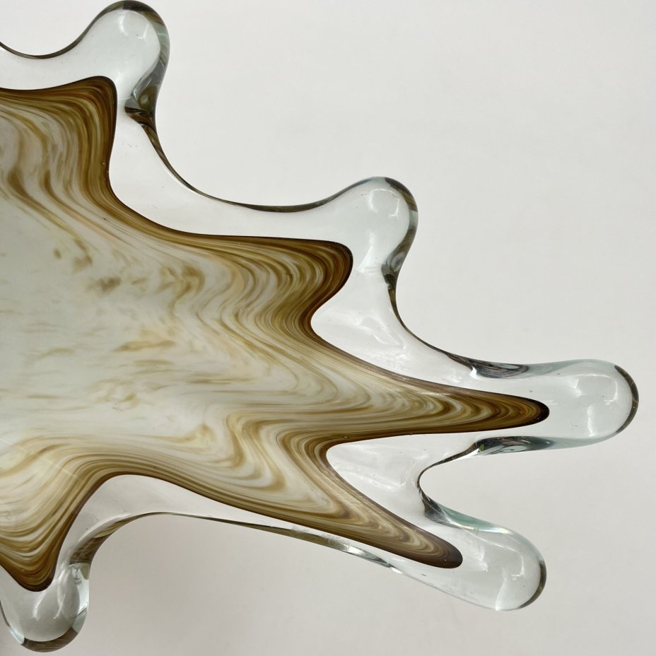 Ваза "Медуза" бежевого оттенка,  Керченский стекольный завод (предположительно)