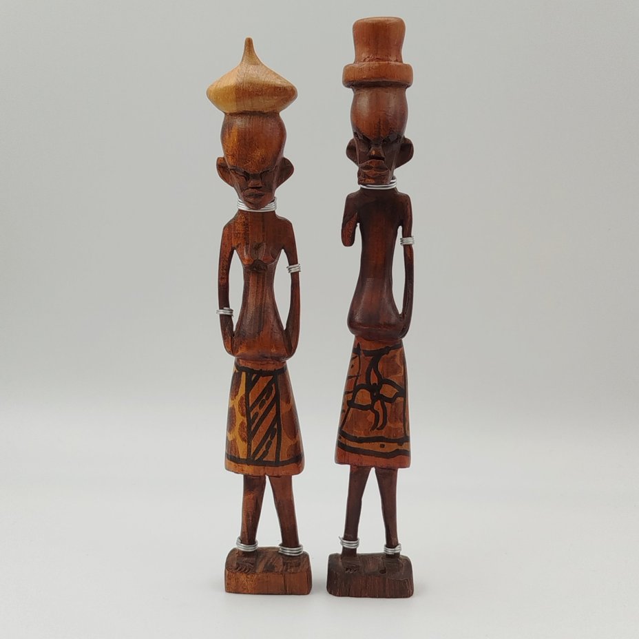 Статуэтки парные, представителей африканского племени