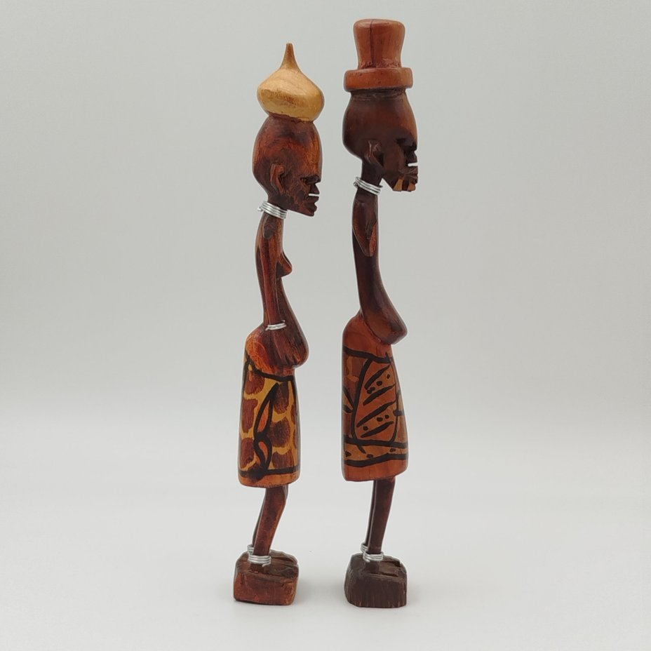 Статуэтки парные, представителей африканского племени