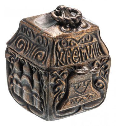 Ларец (шкатулка) "Москва. Кремль", силумин, омеднение, СССР, 1970-1990 гг.
