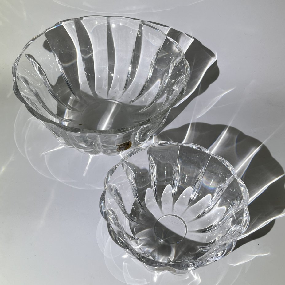 Набор из салатника и розетки с рельефными стенками, хрусталь, Royal Crystal Rock, Royal Crystal Rock