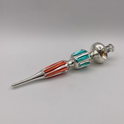 Игрушка елочная "Пика" (навершие/наконечник на елку), стекло, краска, СССР, 1950-1960 гг.