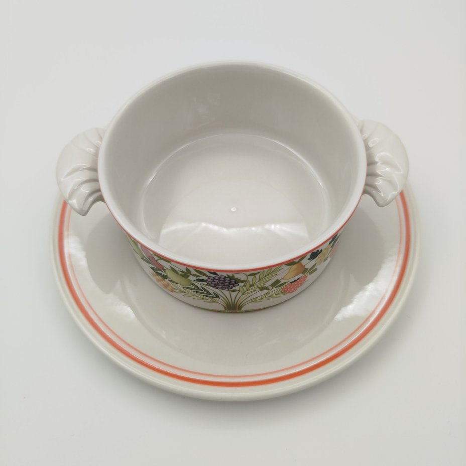 Набор для подачи бульона (бульонница),  коллекция Bon Appetit, фарфор, vitro, Villeroy & Boch, Германия, 1983-1989 гг., Villeroy & Boch