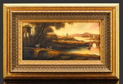 Картина в раме "Итальянский пейзаж", холст, масло, дерево, композитный материал, Россия, 2000-2015 гг.