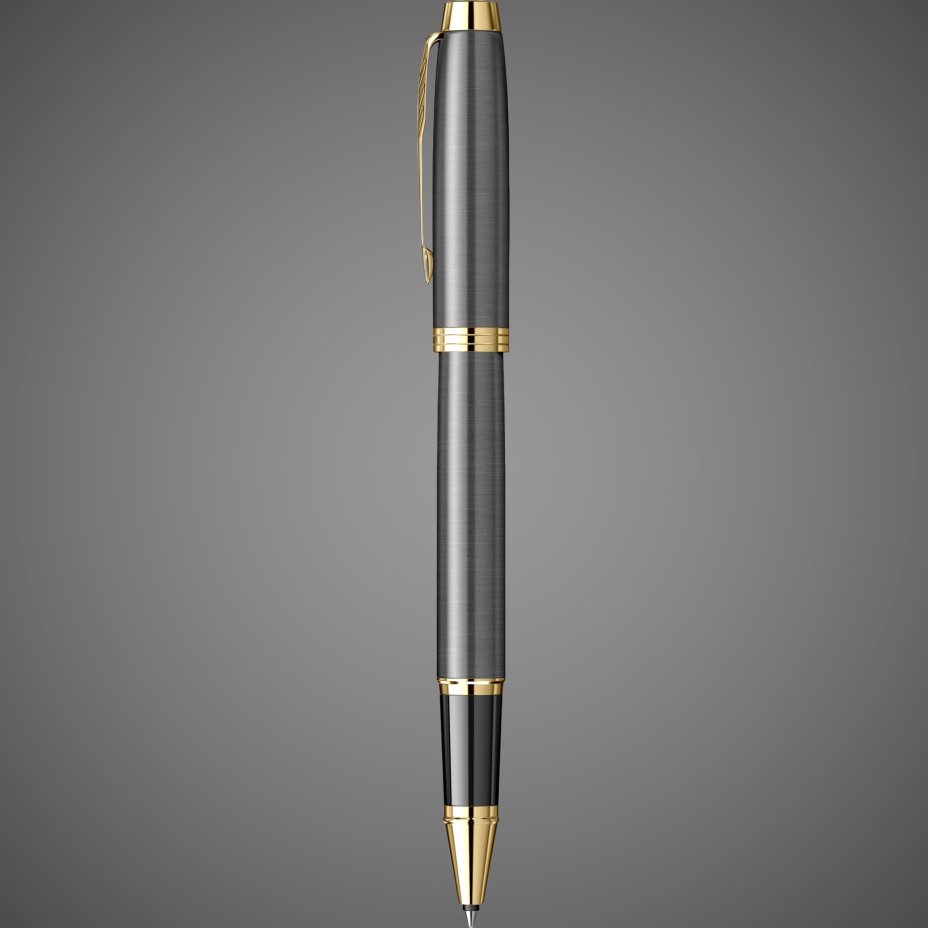 Ручка-роллер Parker IM Premium Grey Core GT Fblack в подарочной коробке, Металлы: нержавеющая сталь, пластик