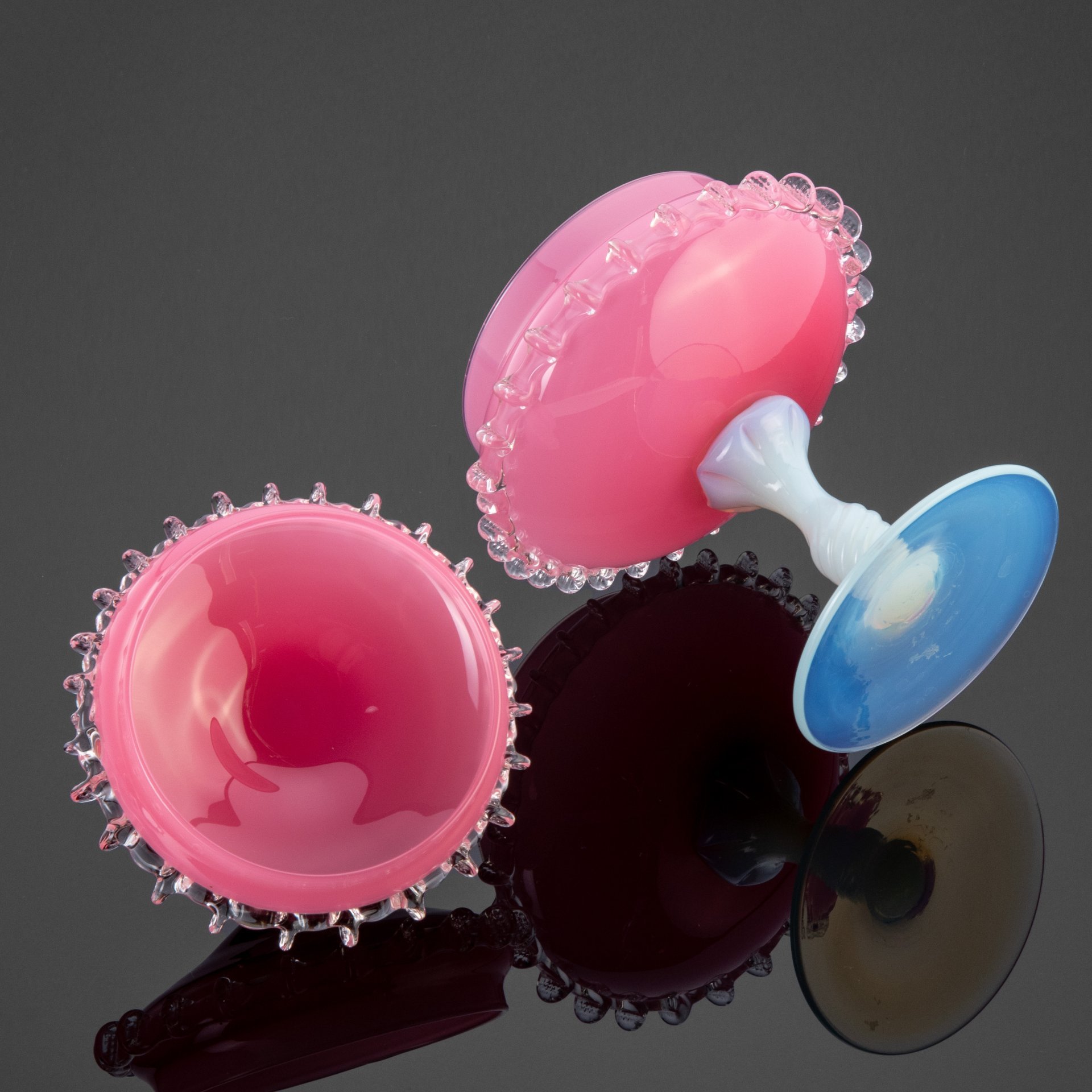 Ваза для десертов (бонбоньерка, конфетница) Empoli Art Glass Opaline, Тоскана