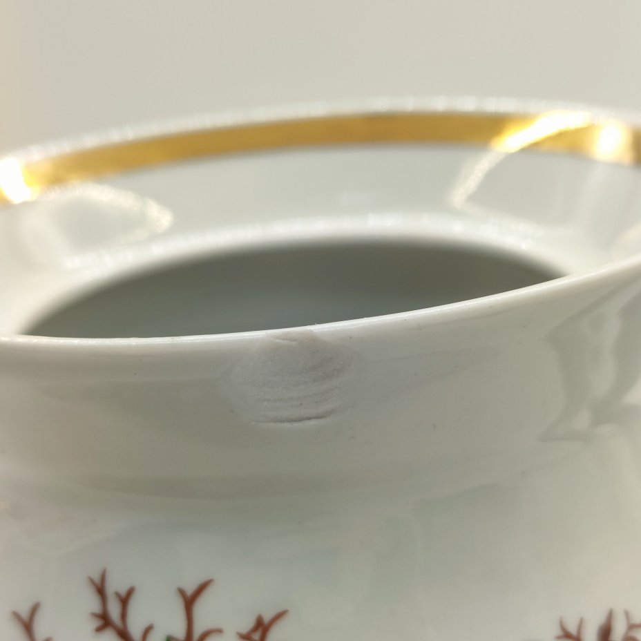 Чайник доливной с цветочным декором, Минский фарфорово-фаянсовый завод