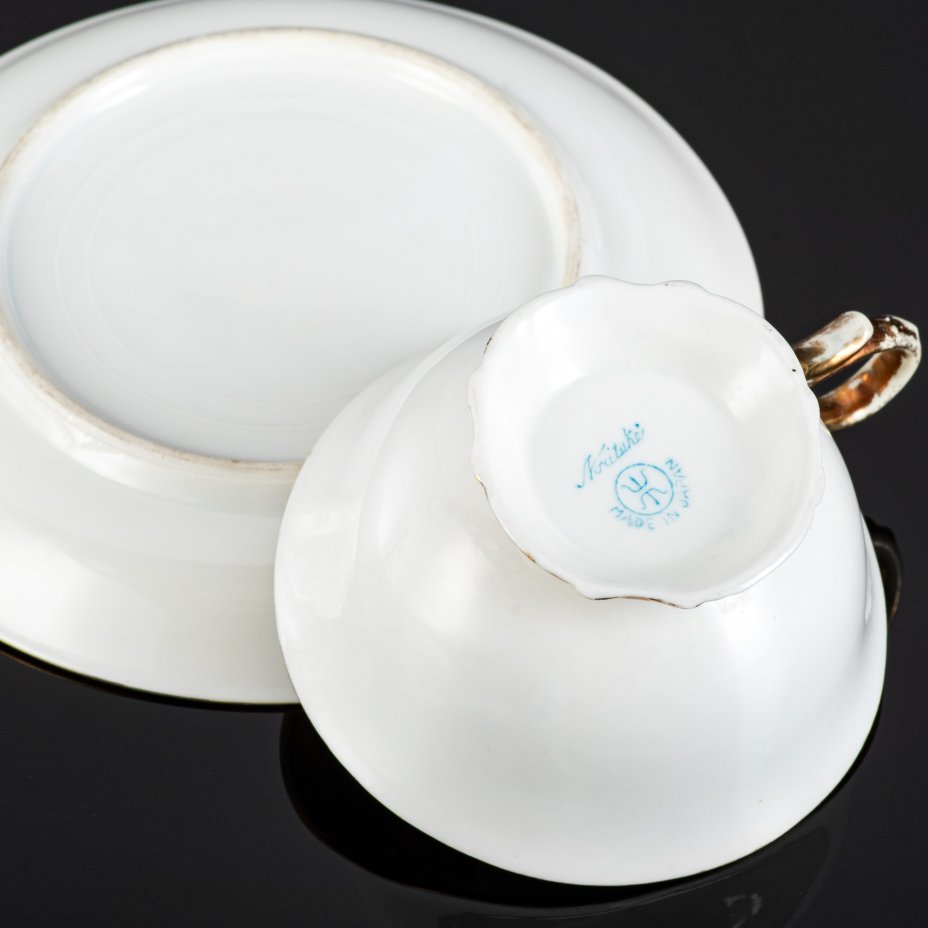 Пара чайная, украшенная изображением пейзажа, Noritake