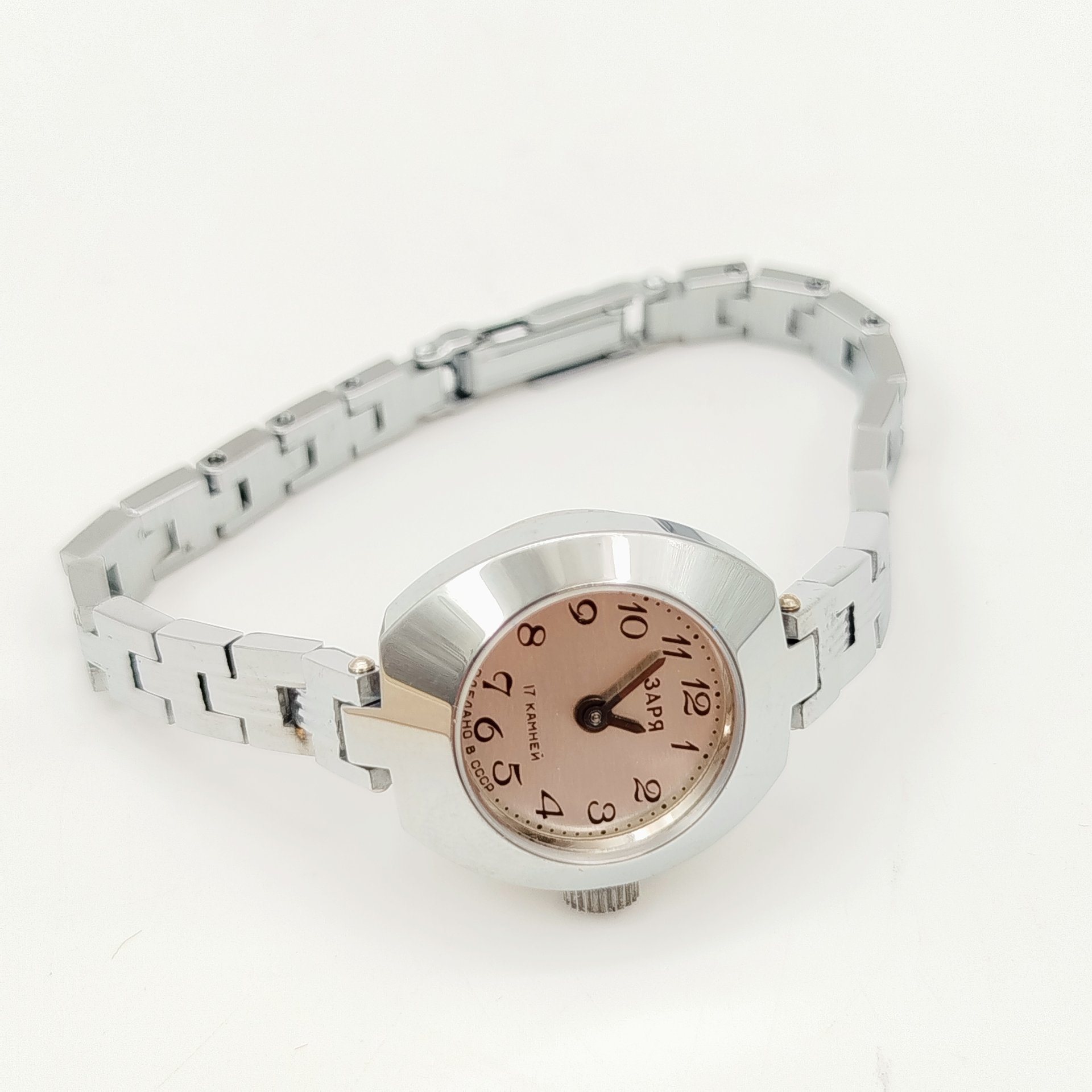 Часы наручные "Заря" в оригинальной упаковке с документами, металл, стекло, картон, Пензенский часовой завод, СССР, 1991 г.