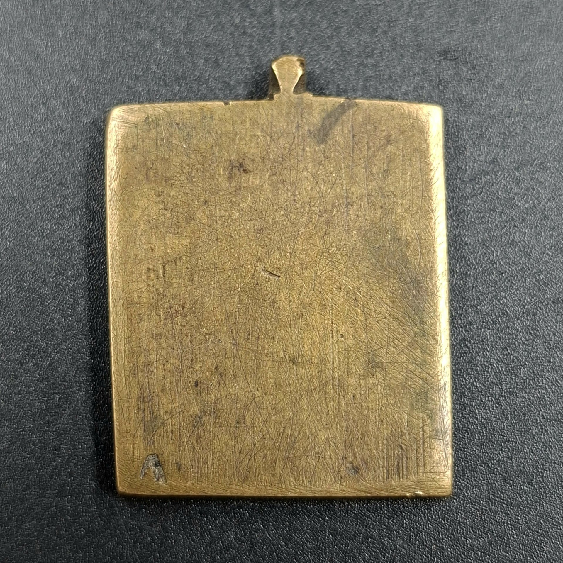 Икона нательная (образок) "Богоматерь с Младенцем", латунь, литье, Российская империя, 1900-1915 гг.