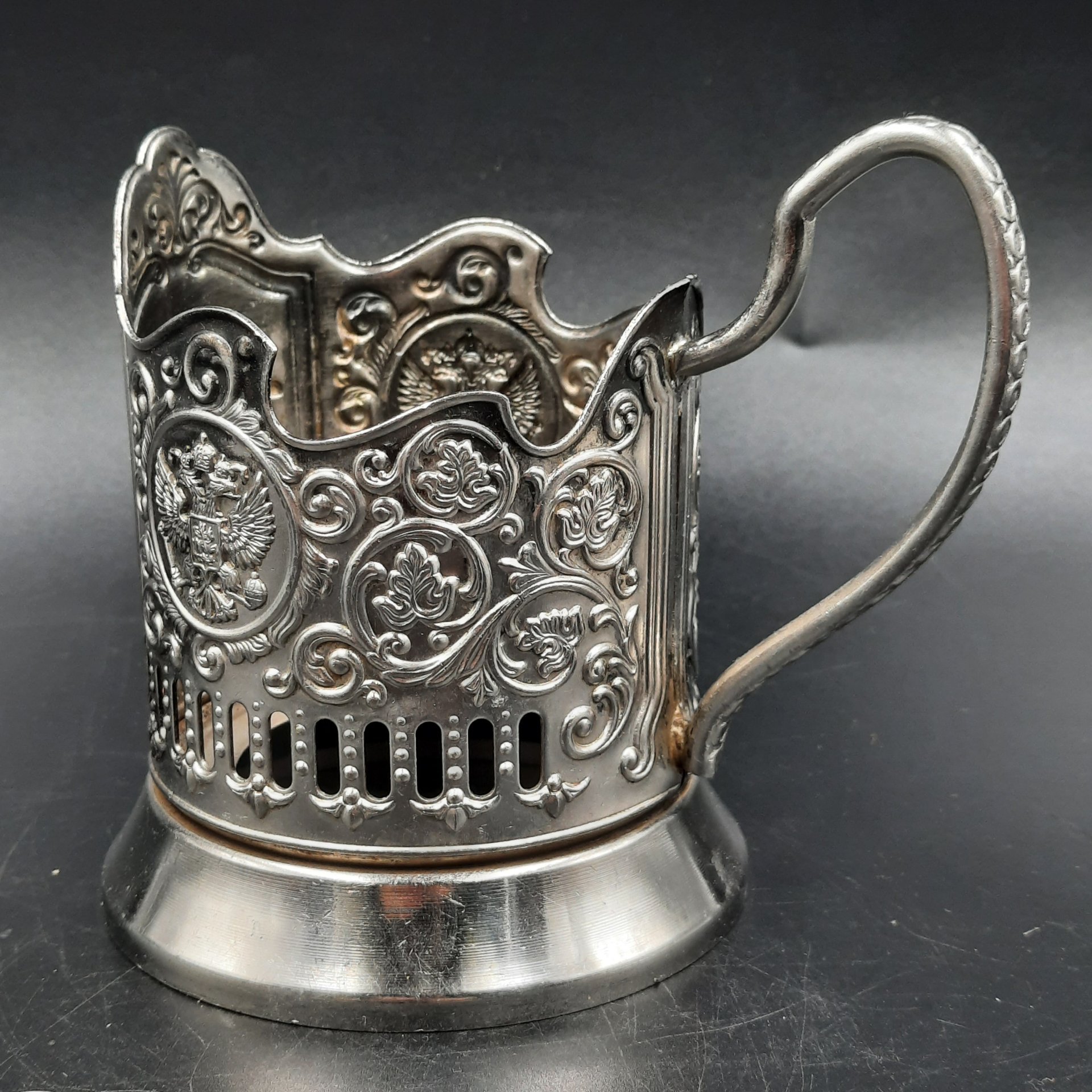 Подстаканник "РЖД", металл, Кольчугинский завод цветных металлов, Российская Федерация, 2010-2020 гг.