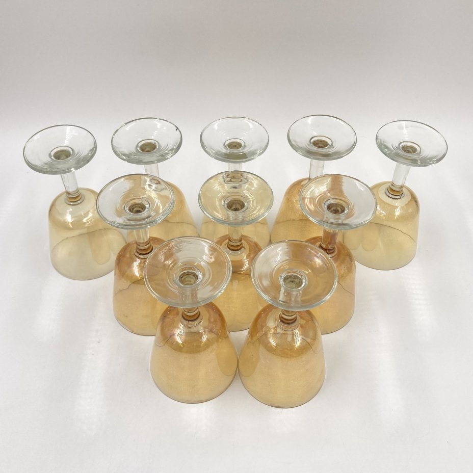 Набор из 10-ти рюмок, стекло, СССР, 1970-1990 гг.