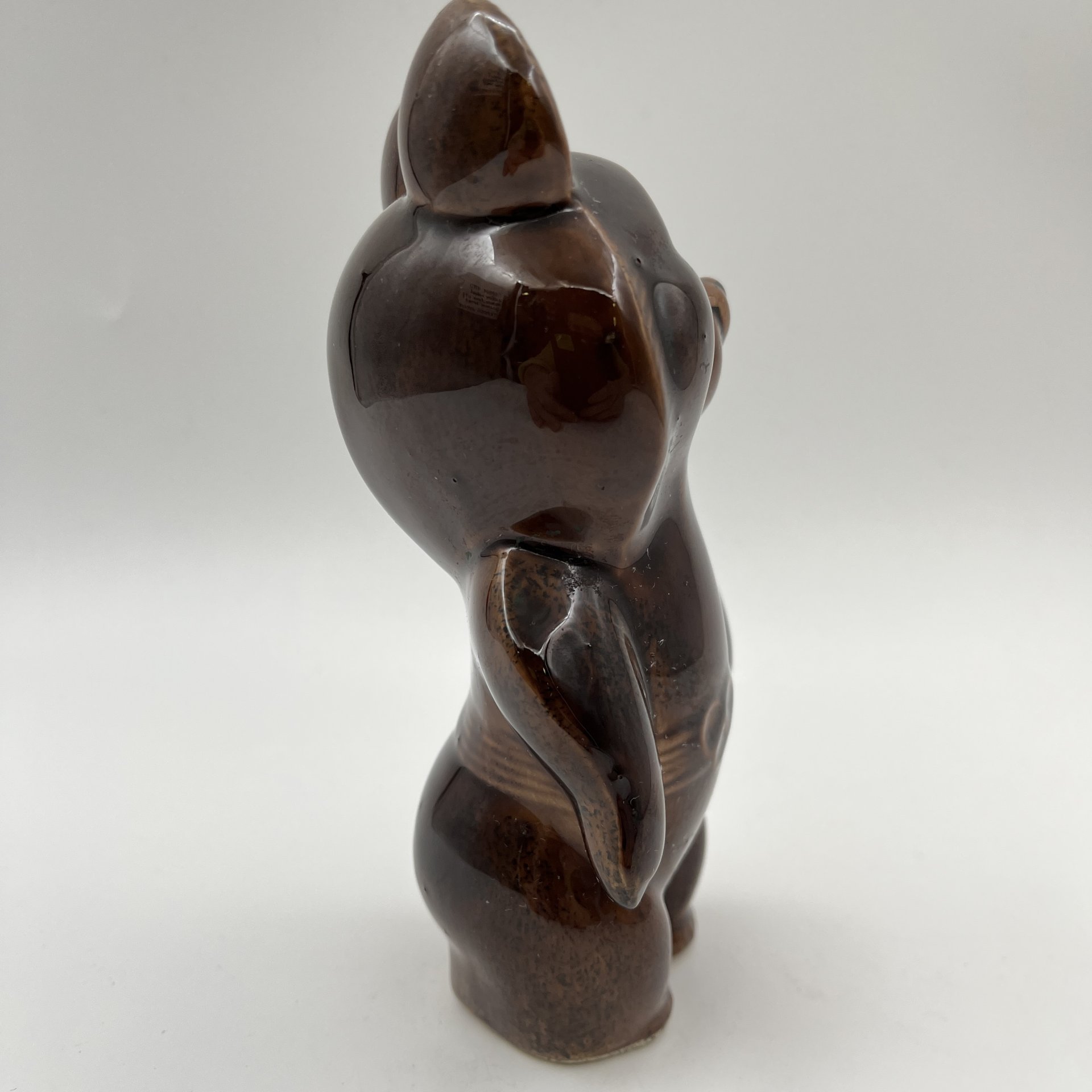 Статуэтка "Мишка олимпийский", фаянс, глазурь, Конаковский фаянсовый завод им. М.И. Калинина (ЗиК Конаково), СССР, 1980 г.