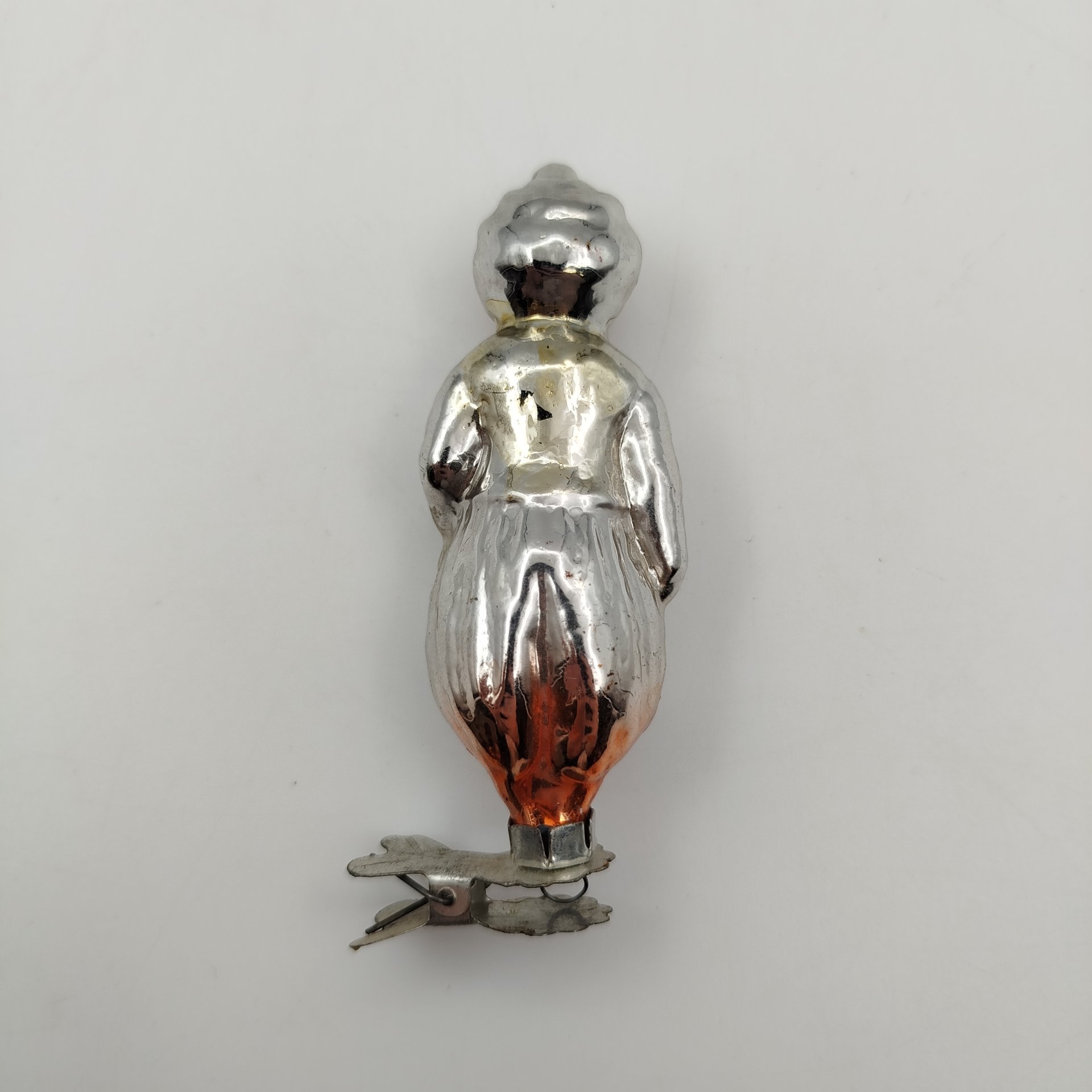 Елочная игрушка на прищепке "Маленький Мук", стекло, роспись, Завод стеклянных ёлочных украшений и оптических изделий, г. Москва, СССР, 1950-1970 гг.