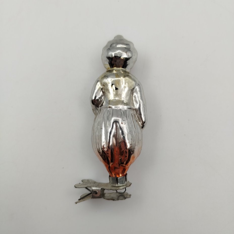 Елочная игрушка на прищепке "Маленький Мук", стекло, роспись, Завод стеклянных ёлочных украшений и оптических изделий, г. Москва, СССР, 1950-1970 гг.