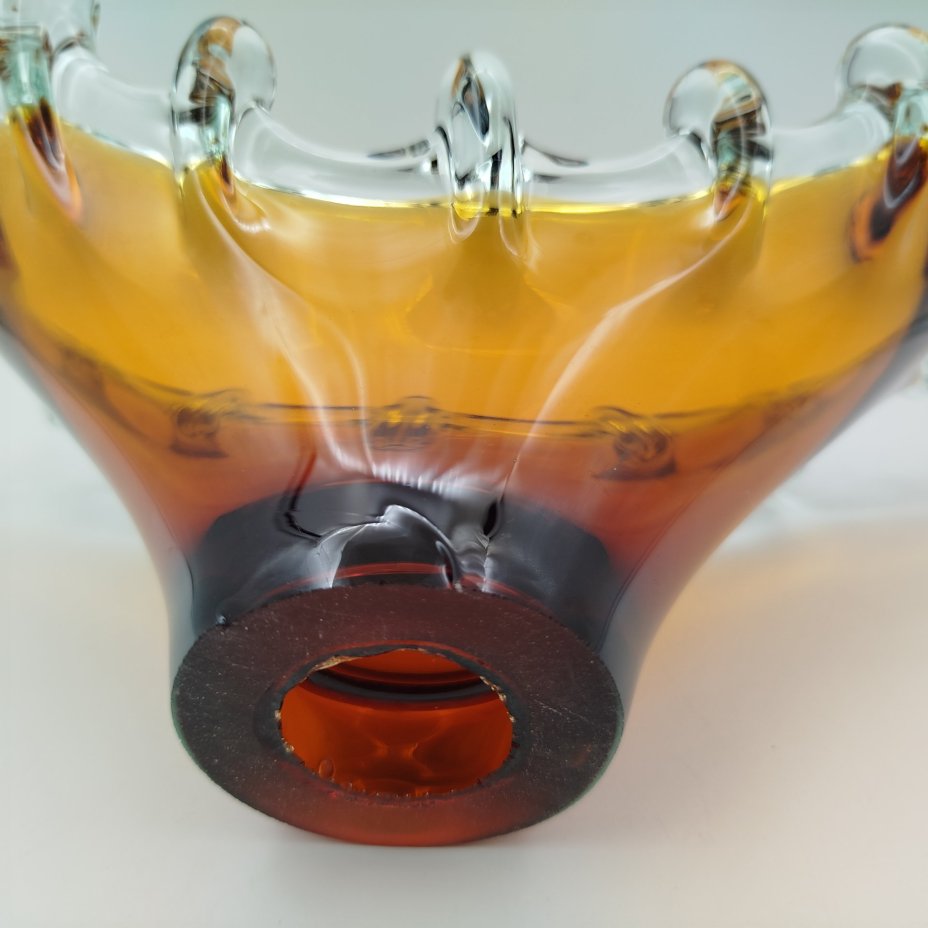 Конфетница, стекло, гутная техника, Чехословакия, 1980-1990 гг.