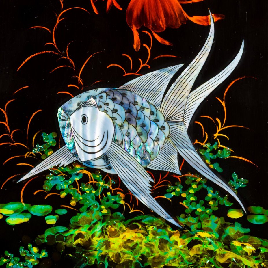 Настенный декор (триптих) "Рыбы"