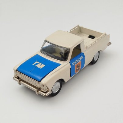 Модель "Москвич-пикап", (ГАИ), авторская версия, металл, пластик, СССР, 1970-1990 гг.