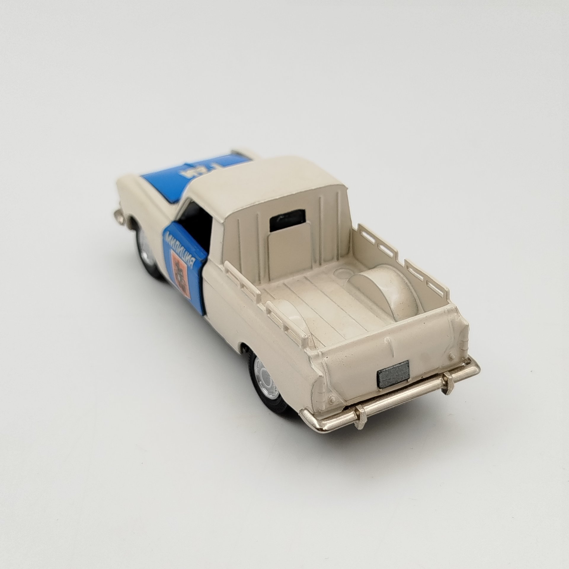 Модель "Москвич-пикап", (ГАИ), авторская версия, металл, пластик, СССР, 1970-1990 гг.