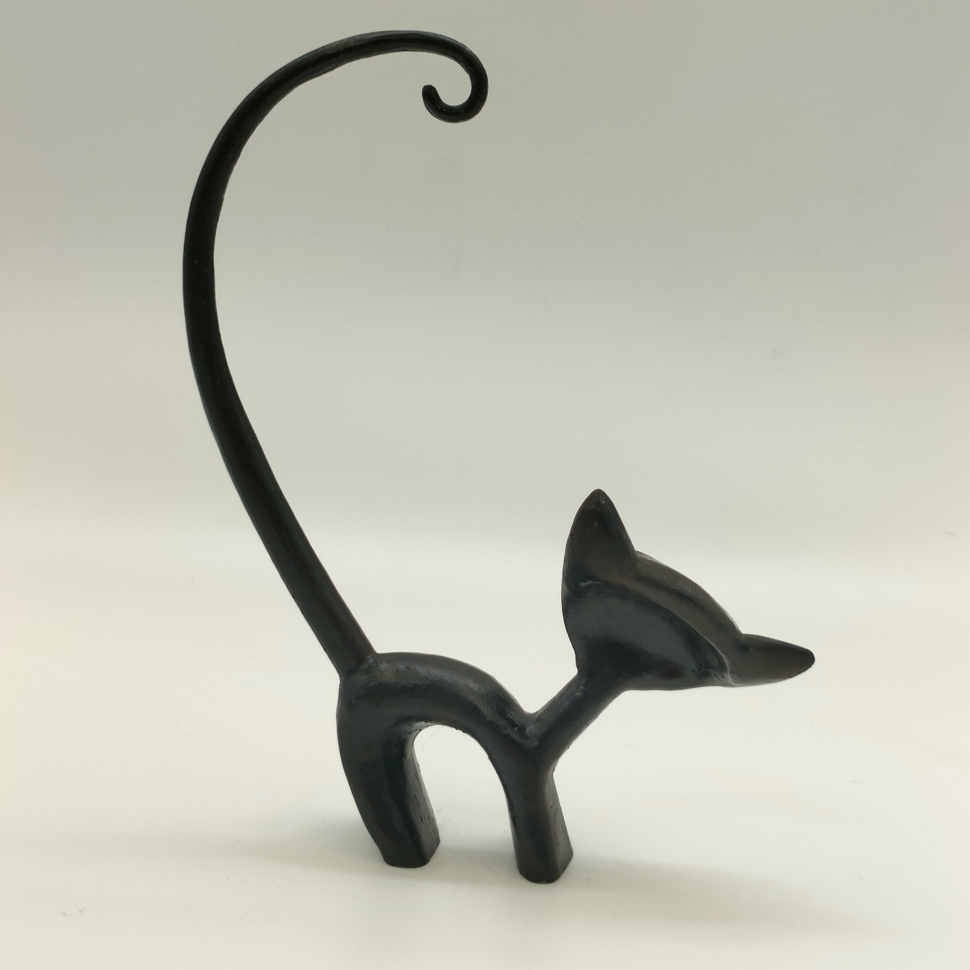 Статуэтка "Чёрный кот", металл, литье, СССР, 1970-1990 гг.